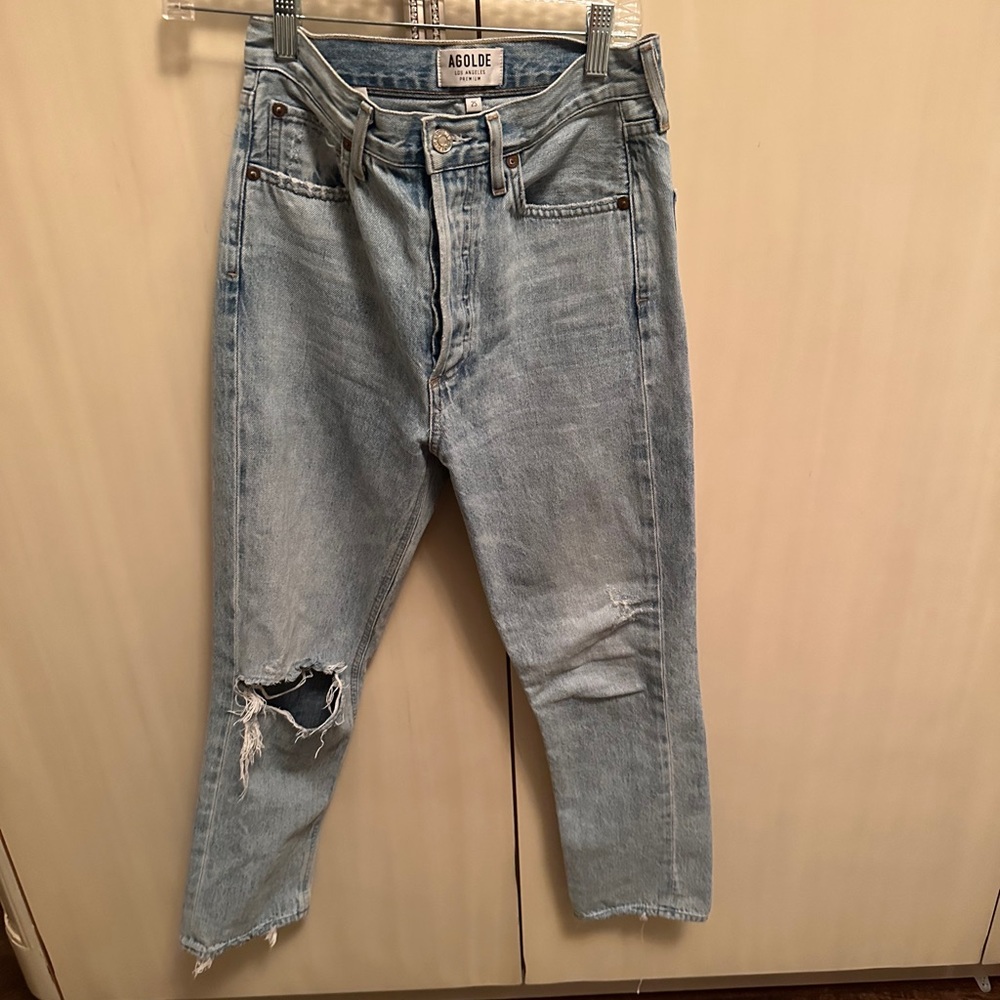 AGOLDE Riley high rise crop jeans